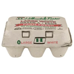 Hillandale Farms White Farm Fresh Large Eggs - 6 ct