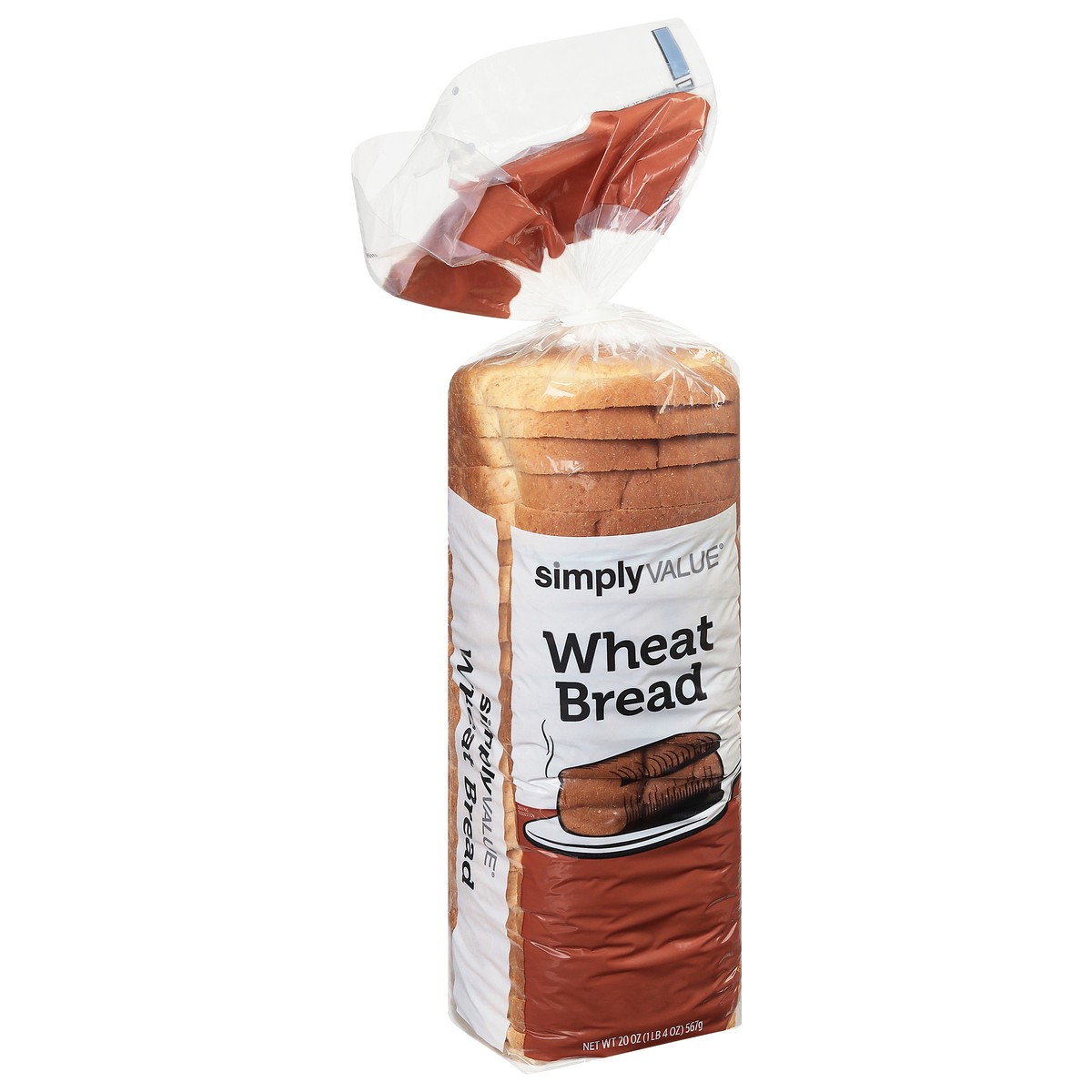 slide 4 of 9, Simply Value Wheat Bread, 20 oz