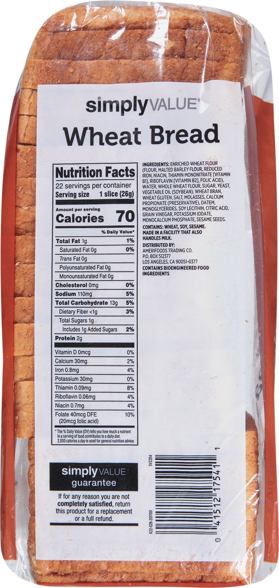 slide 3 of 9, Simply Value Wheat Bread, 20 oz