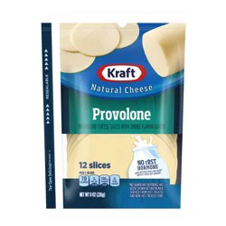 Kraft Provolone Cheese Slices Smoked 12 pc