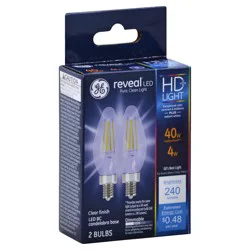 GE 4 Watts Clear Finish LED BC HD Light Bulbs 2 ea