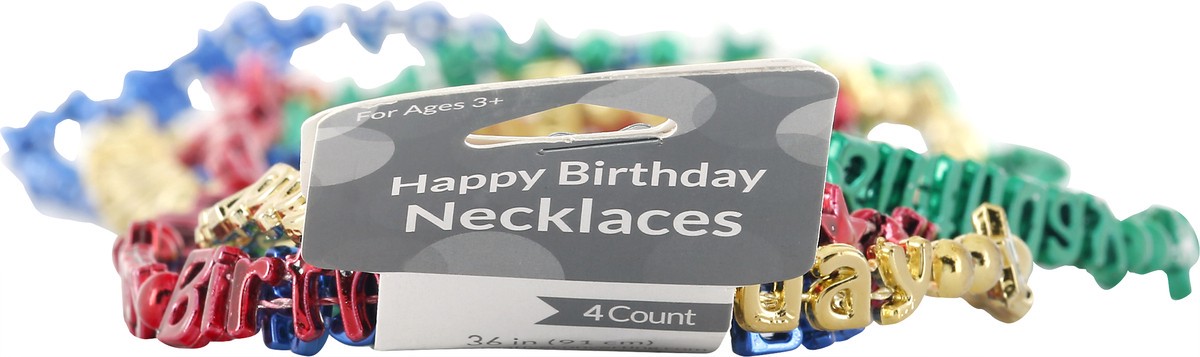 slide 2 of 10, Creative Converting Happy Birthday Necklaces 4 ea, 4 ct