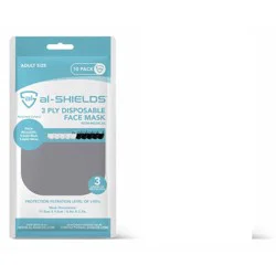 Al-Shields Ladies 3 Ply Disposable Face Masks - Assorted