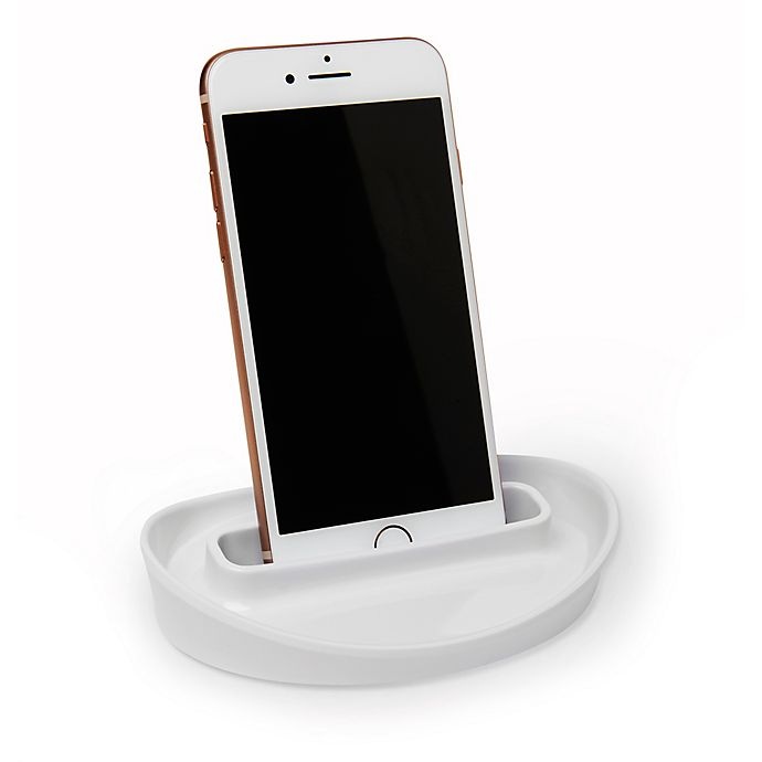 slide 1 of 1, Umbra Curvino Phone Holder - White, 1 ct