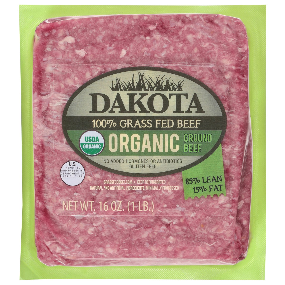 slide 1 of 6, Dakota Organic 85%/15% Ground Beef 16 oz, 16 oz