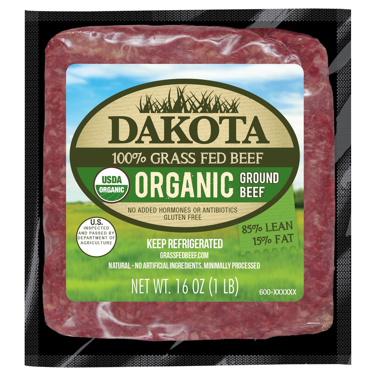 slide 1 of 6, Dakota Organic 85%/15% Ground Beef 16 oz, 16 oz