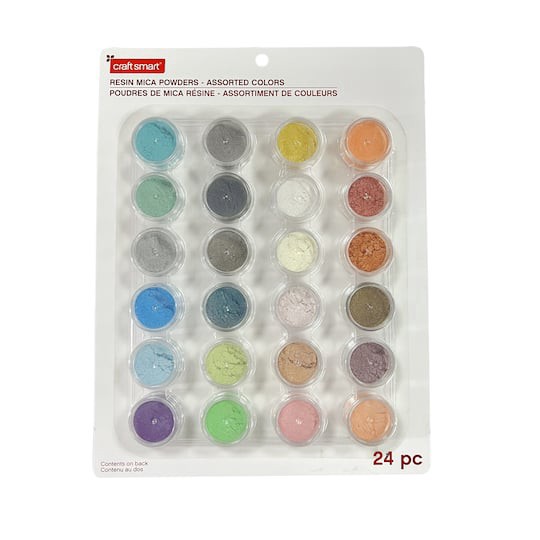slide 1 of 5, Mixed Color Resin Mica Powders By Craft Smart, 24ct., 24 ct