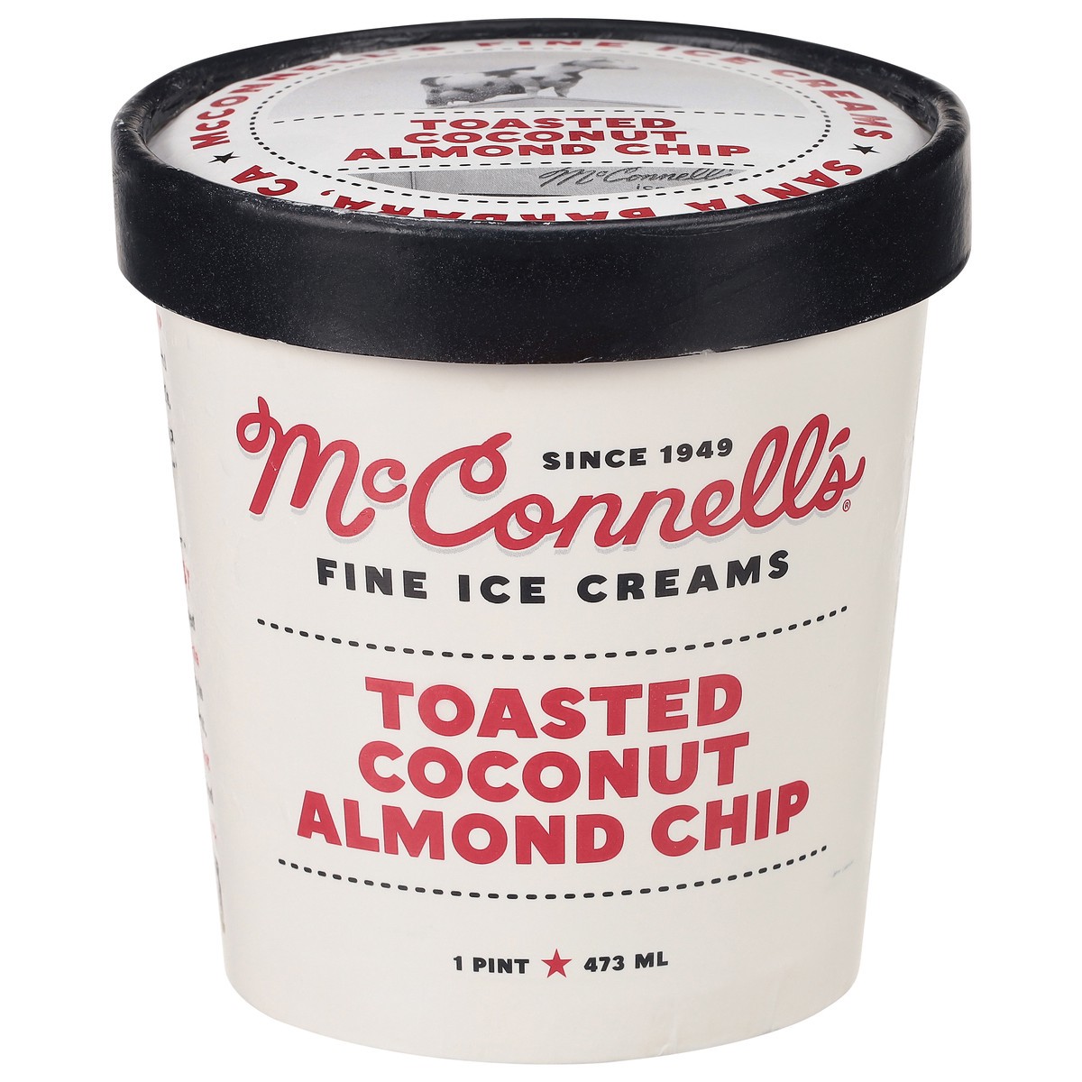 slide 1 of 13, McConnell's Fine Ice Creams Toasted Coconut Almond Chip Ice Cream 1 pt, 1 pint