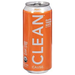 Clean Cause Sparkling Yerba Mate Peach Organic 16 fl oz