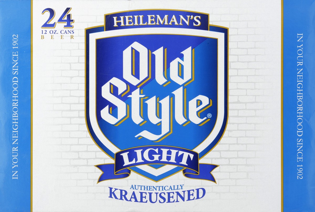 slide 6 of 6, Heileman's Old Style Old Style Light Beer, 24 Pack, 12 fl oz Aluminum Cans, 3.9% ABV, Domestic Lager, 24 ct