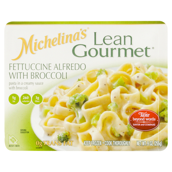 slide 1 of 1, Michelina's Lean Gourmet Fettuccine Alfredo With Broccoli, 8 oz