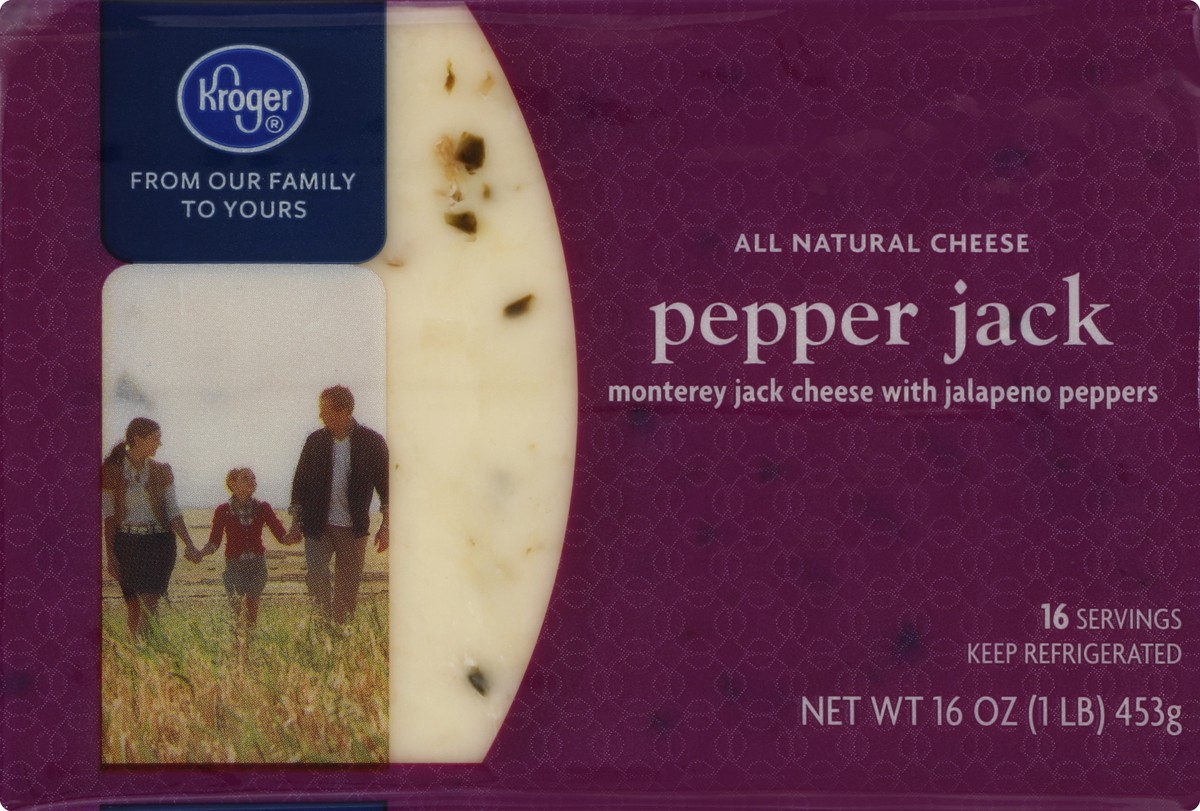 slide 3 of 6, Kroger Pepper Jack Cheese, 16 oz