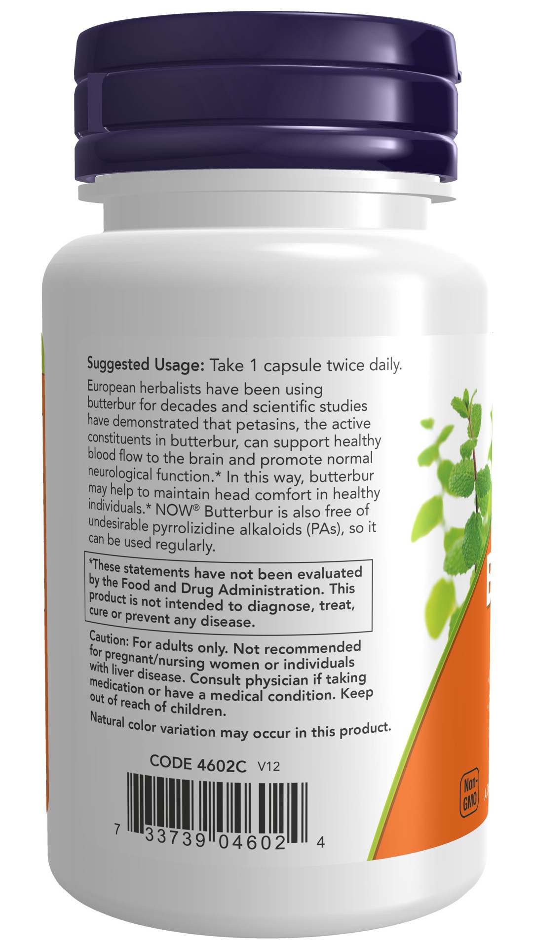 slide 3 of 4, NOW Butterbur - 60 Veg Capsules, 60 ct