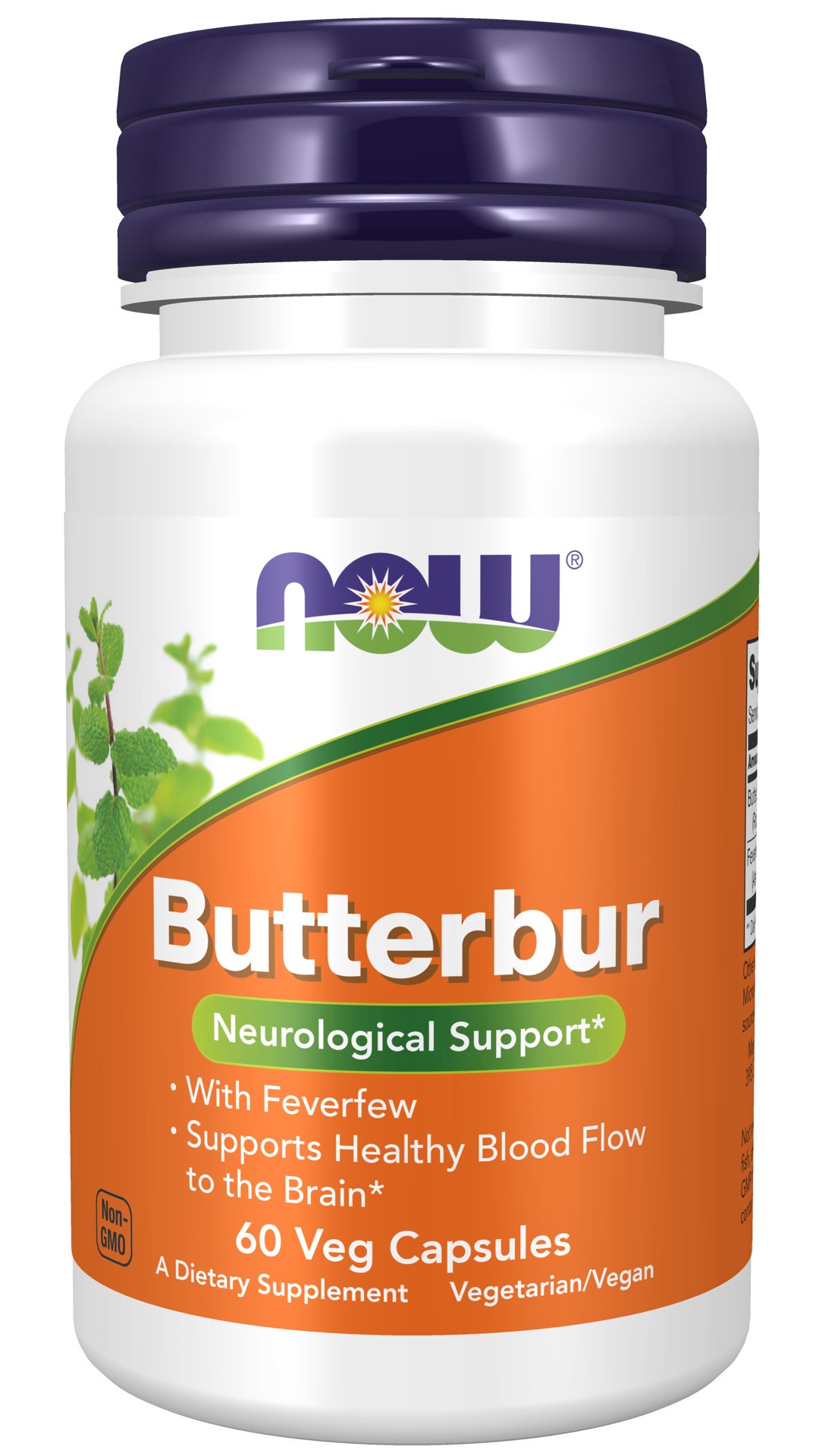 slide 1 of 4, NOW Butterbur - 60 Veg Capsules, 60 ct