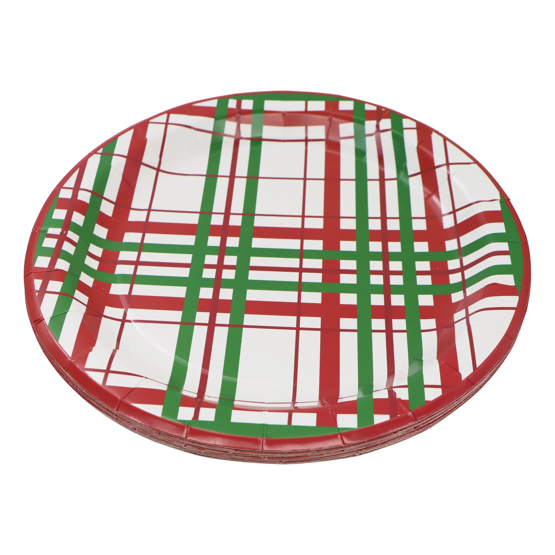slide 2 of 2, 9" Plaid Paper Plates, 12ct. By Celebrate It, 12 ct