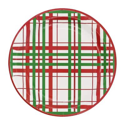 slide 1 of 2, 9" Plaid Paper Plates, 12ct. By Celebrate It, 12 ct