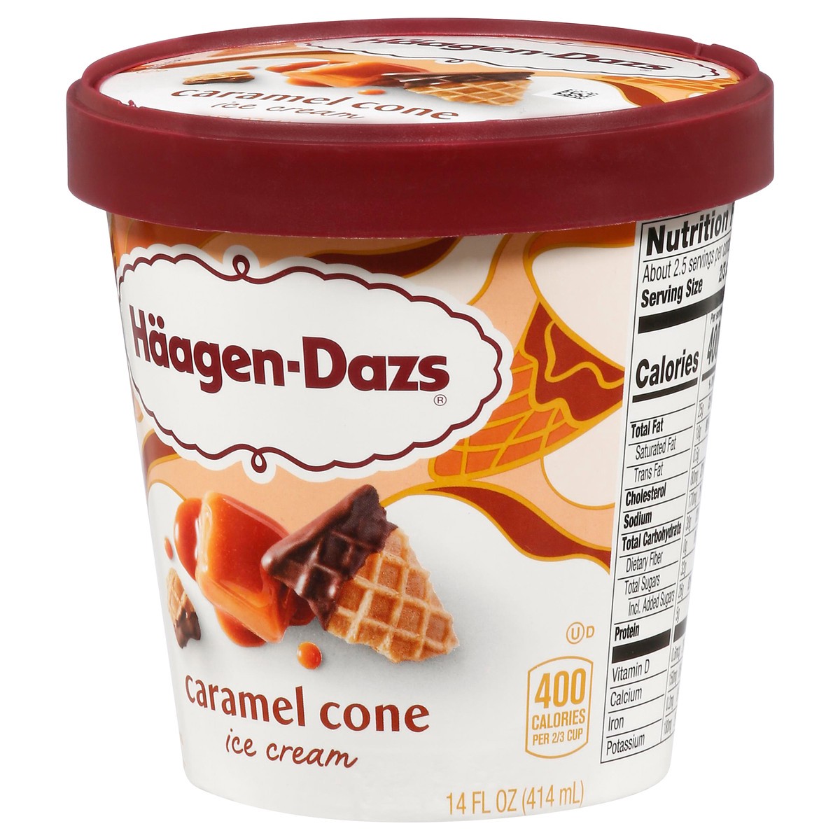 slide 3 of 9, Häagen-Dazs Caramel Cone Ice Cream 14 fl oz, 14 fl oz