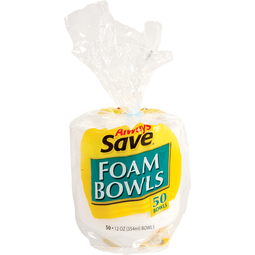 slide 1 of 1, Always Save Foam Bowls, 50 ct