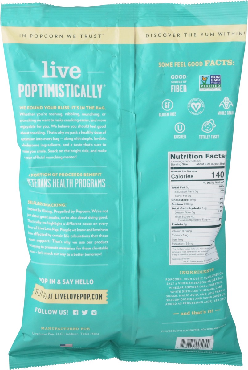 slide 8 of 13, Live Love Pop Salt & Vinegar Popcorn 4.4 oz, 4.4 oz