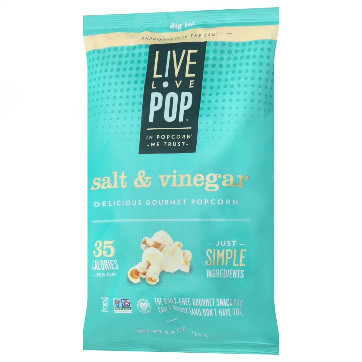 slide 5 of 13, Live Love Pop Salt & Vinegar Popcorn 4.4 oz, 4.4 oz