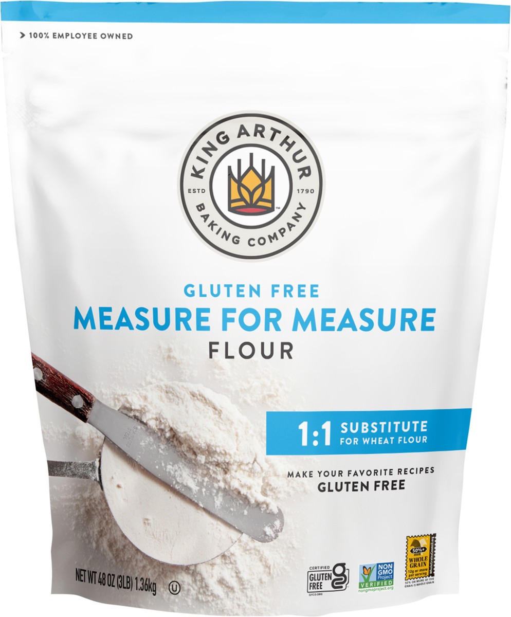 slide 2 of 3, King Arthur Gluten Free Measure for Measure Flour 48 oz, 3 lb