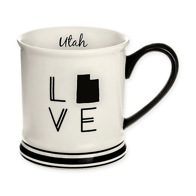 slide 1 of 1, Formation Brands Utah State Love Mug - Black and White, 1 ct