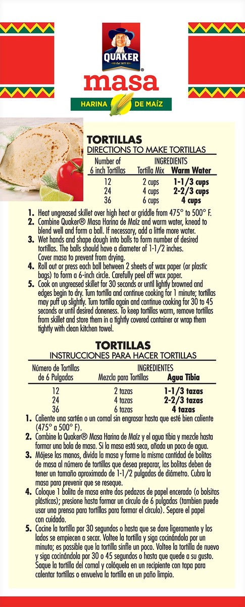 slide 4 of 7, Quaker Tortilla Mix, 70.4 oz