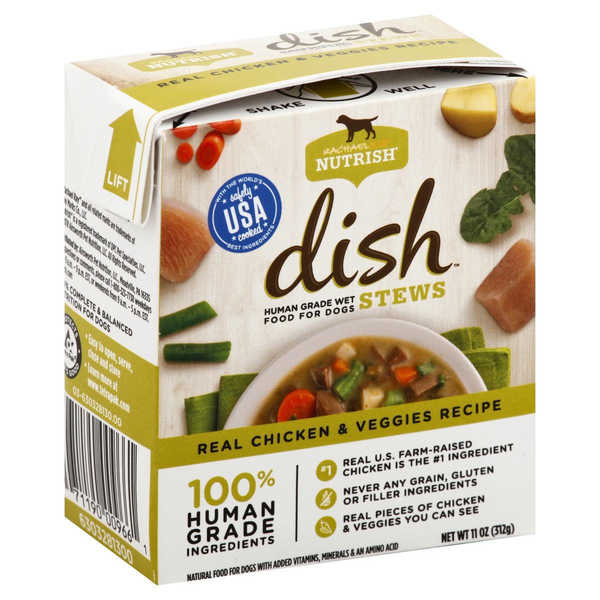 slide 5 of 5, Rachael Ray Nutrish DISH Stews Natural Grain Free Wet Dog Food, Real Chicken & Veggies. 11 oz, 11 oz