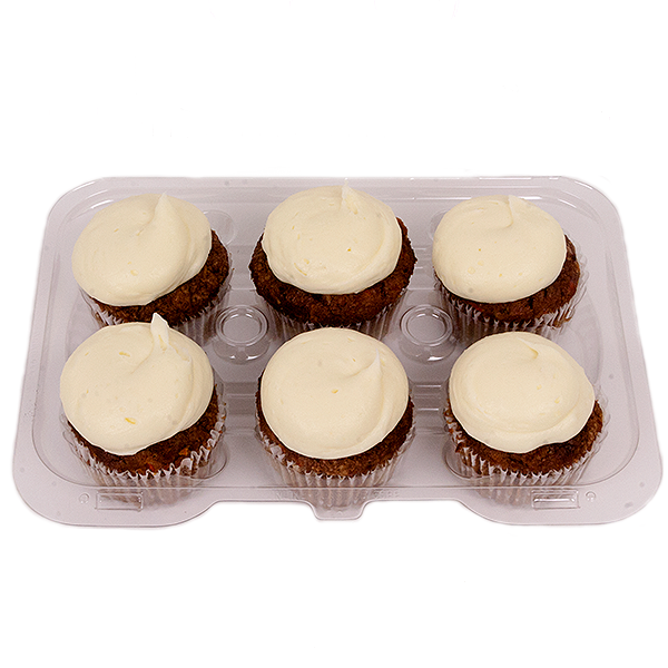 slide 1 of 1, L&B Iced Carrot Cupcakes With Cream Cheese Frosting, 6 ct
