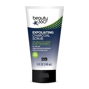 slide 1 of 1, Beauty 360 Exfoliating Charcoal Face Scrub, 5 oz