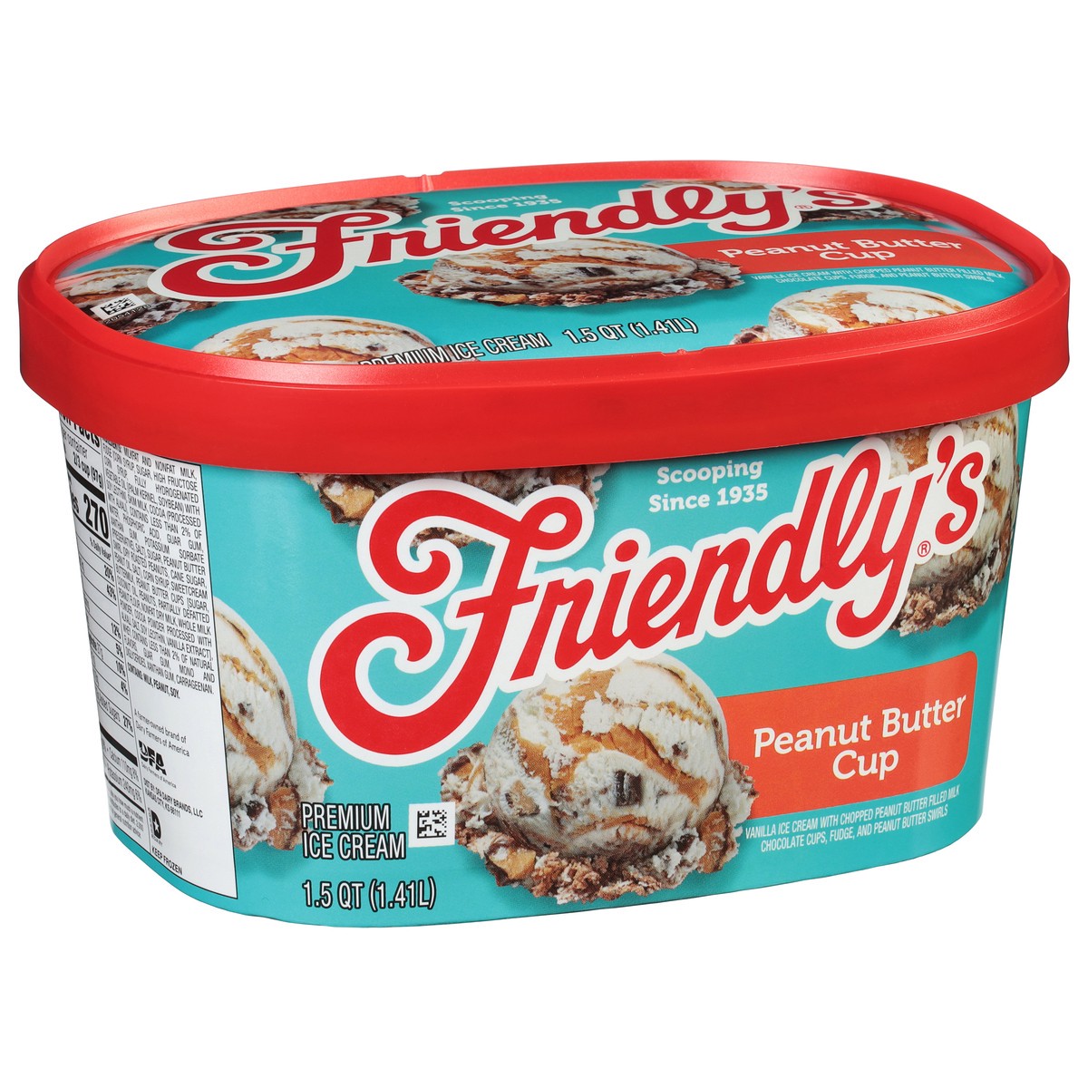 slide 6 of 9, Friendly's Premium Peanut Butter Cup Ice Cream 1.5 qt, 48 fl oz