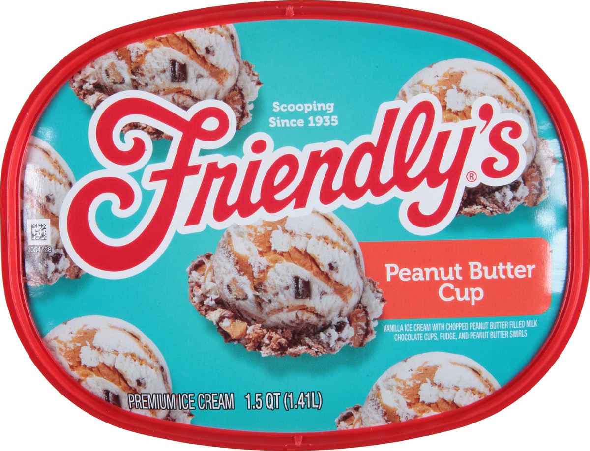 slide 4 of 9, Friendly's Premium Peanut Butter Cup Ice Cream 1.5 qt, 48 fl oz