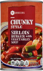 SE Grocers Chunky Soup Sirloin Burger With Vegetables