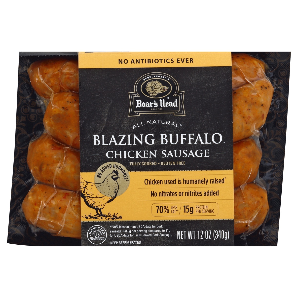 slide 1 of 1, Boar's Head Blaz Buffalo Chick Saus, 12 oz