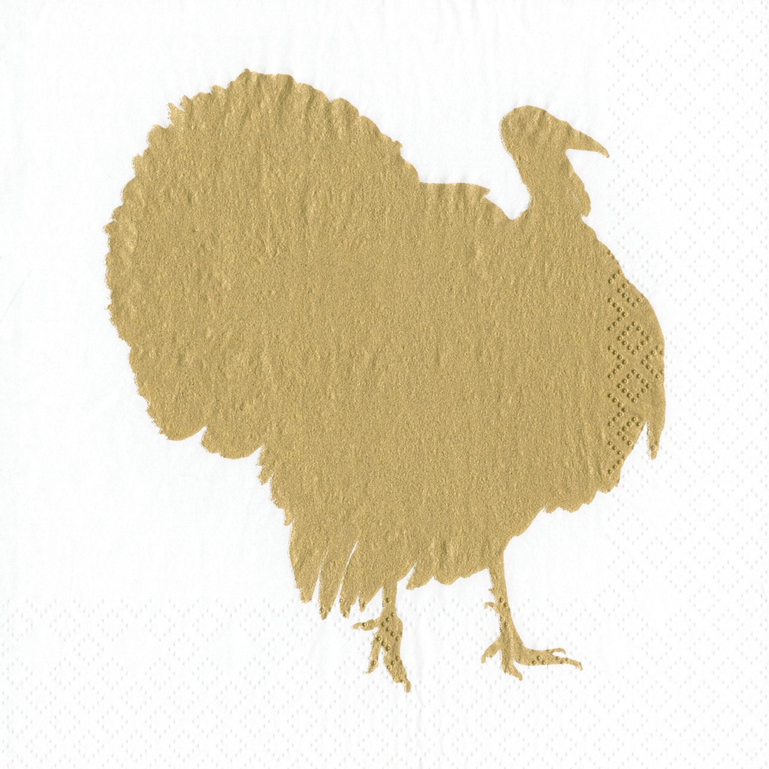 slide 1 of 1, Caspari Gold Turkey Cocktail Napkins, 20 ct