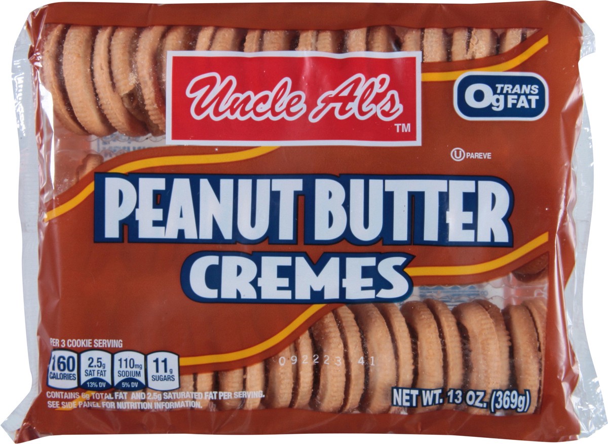 slide 10 of 13, Uncle Al's Cremes Peanut Butter Cremes Cookies 13 oz, 13 oz