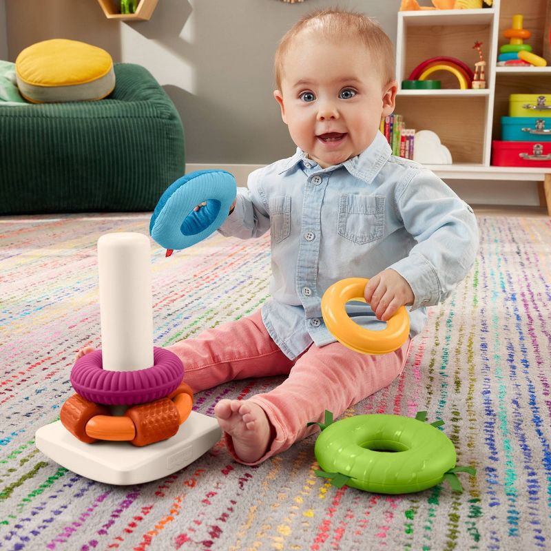 slide 2 of 6, Fisher-Price Sensory Rock-A-Stack, 1 ct
