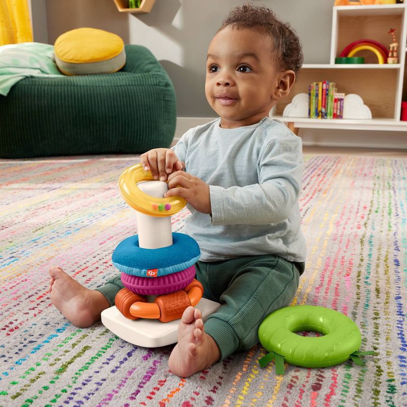 slide 6 of 6, Fisher-Price Sensory Rock-A-Stack, 1 ct