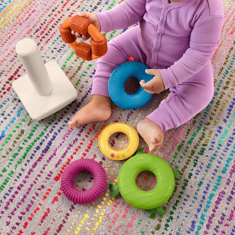 slide 3 of 6, Fisher-Price Sensory Rock-A-Stack, 1 ct
