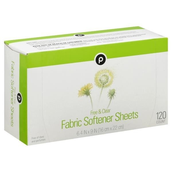 slide 1 of 1, Publix Free & Clear Dryer Sheets, 120 ct