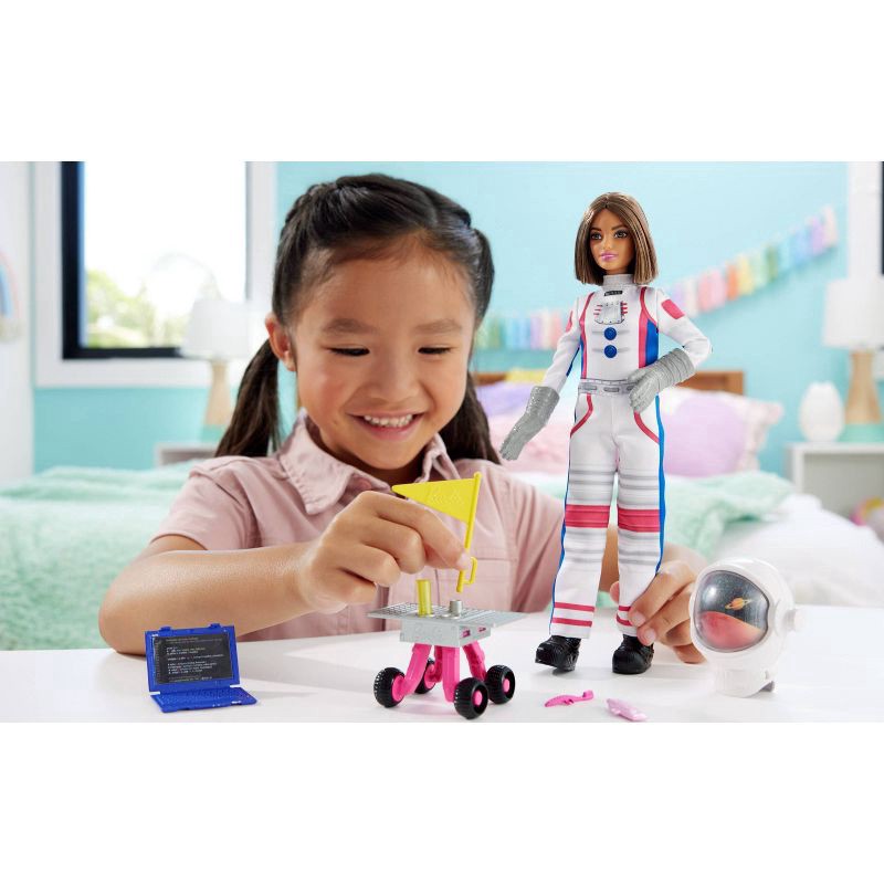 slide 5 of 6, Barbie 65th Anniversary Careers Astronaut Doll & 10 Accessories Including Rolling Rover & Space Helmet, 1 ct