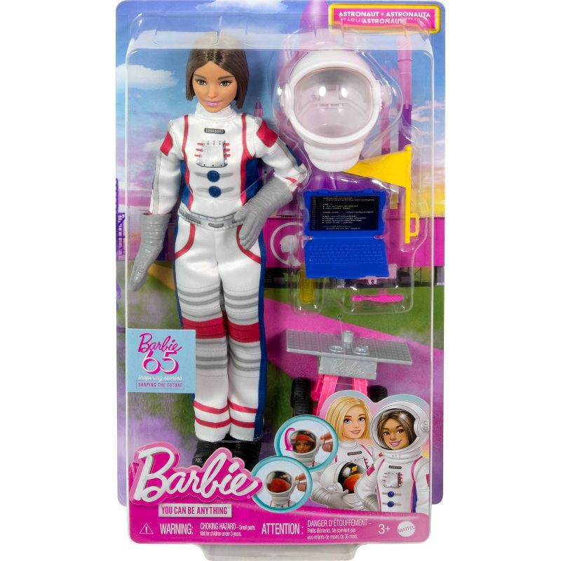 slide 2 of 6, Barbie 65th Anniversary Careers Astronaut Doll & 10 Accessories Including Rolling Rover & Space Helmet, 1 ct