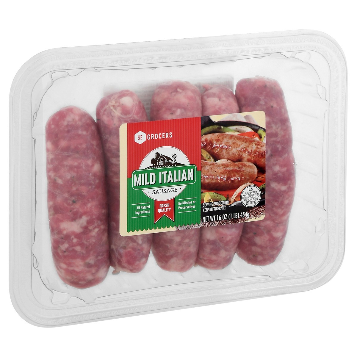 slide 4 of 4, SE Grocers Italian Sausage Mild, 16 oz