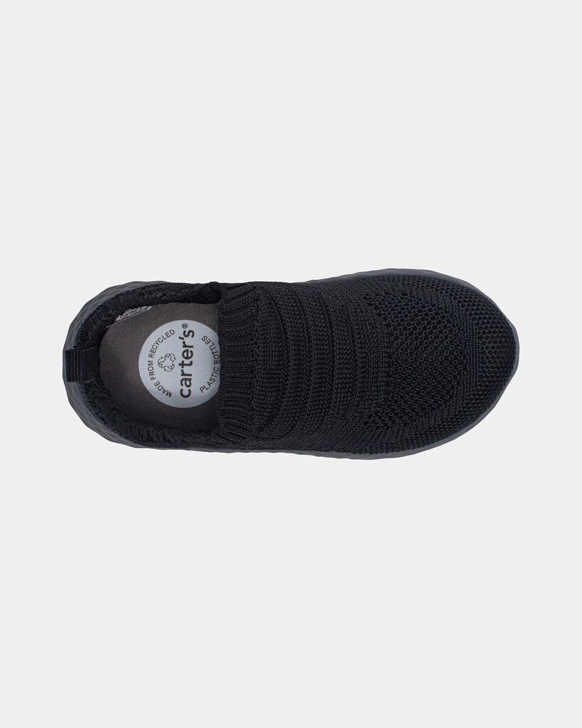 slide 2 of 3, Carter's Toddler Boy Pull-On Athletic Sneakers - Black Black 6, 1 ct