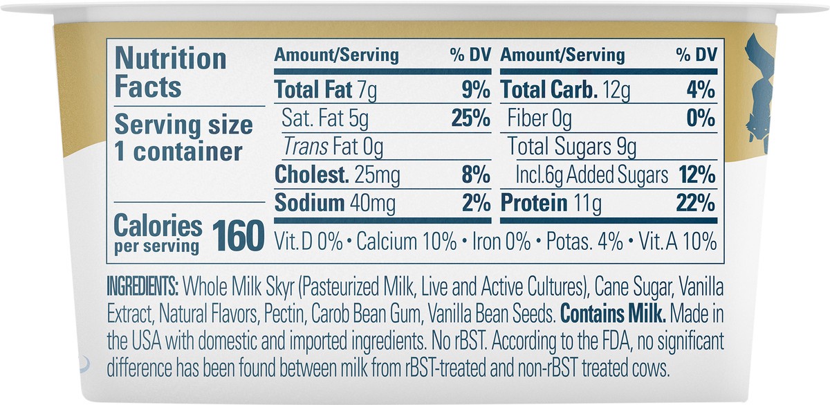 slide 3 of 6, Icelandic Provisions Vanilla Bean Extra Creamy Skyr, 4.4 oz