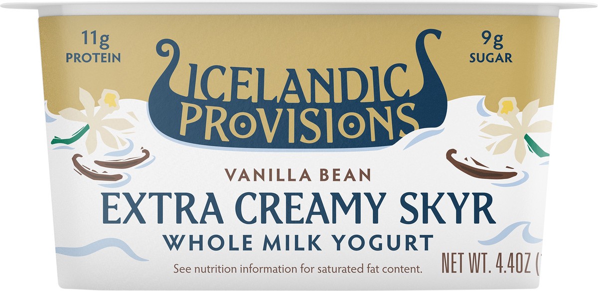 slide 4 of 6, Icelandic Provisions Vanilla Bean Extra Creamy Skyr, 4.4 oz
