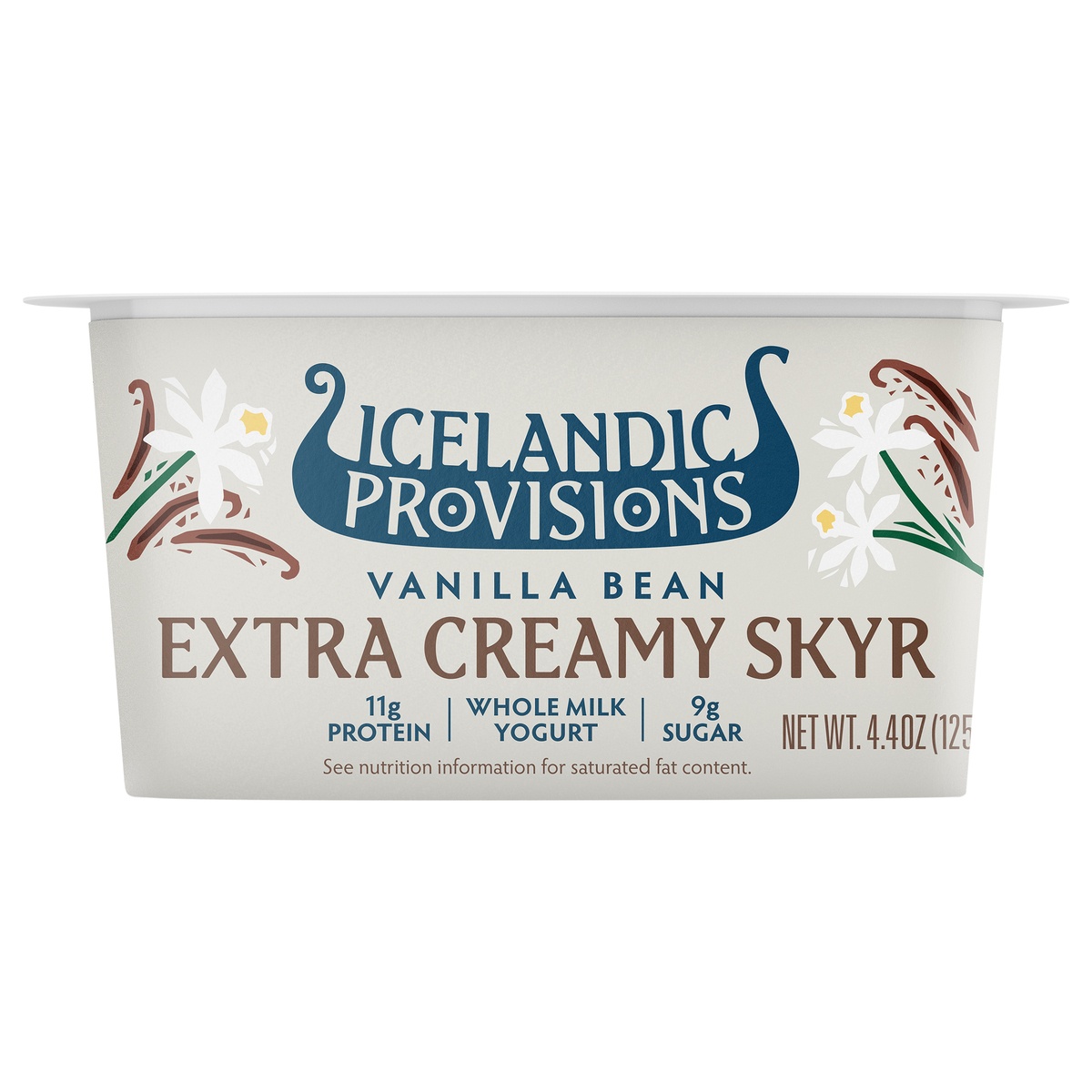 slide 1 of 1, Icelandic Provisions Krimi Skyr Vanilla Bean Whole Milk, 4.4 oz