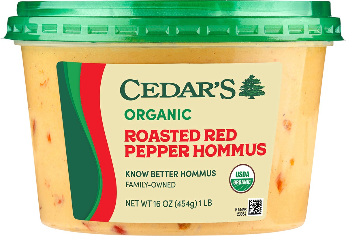 slide 3 of 4, Cedar's Organic Roasted Red Pepper Hommus, 16 oz