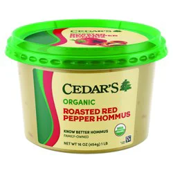 Cedar's Organic Roasted Red Pepper Hummus