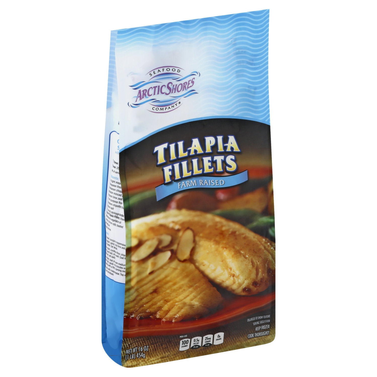 slide 1 of 6, Arctic Shores Tilapia Fillets, 16 oz